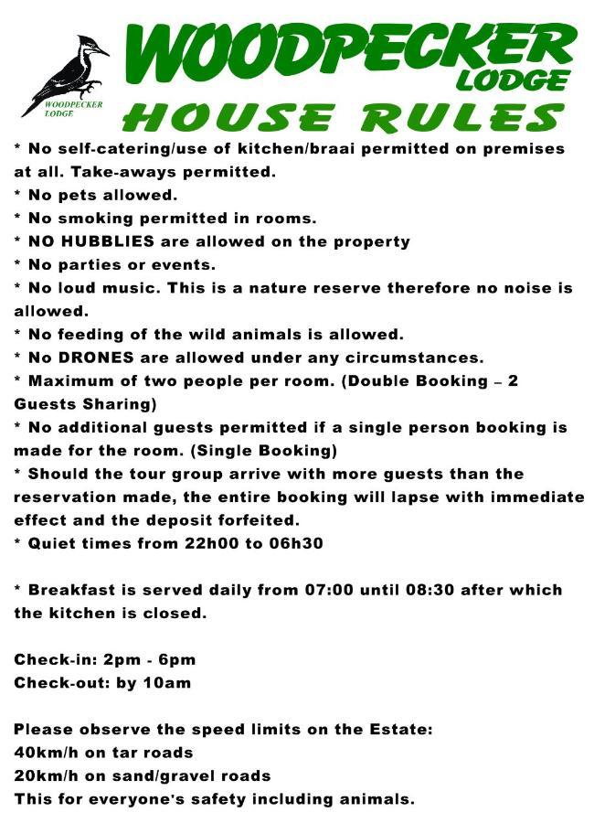 הודספרויט Woodpecker Lodge B&B מראה חיצוני תמונה